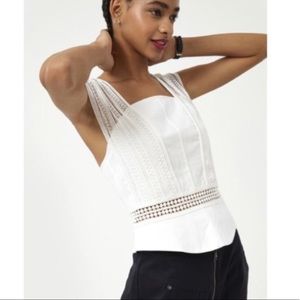 REBECCA MINKOFF Gina Linen Blend Top